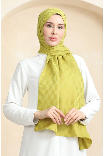 sefamerve Σάλι Cocoon Jacquard 90181-05 Πράσινο Φιστίκι