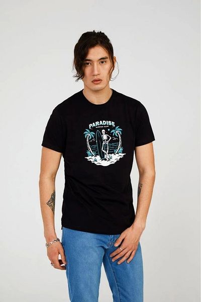 The Crow Ανδρικό μπλουζάκι με στάμπα Crew Neck Tc 7120