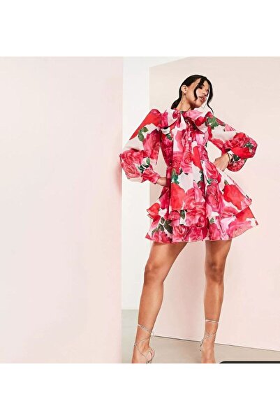 jennyfer garment JENNYFER KREP KUMAŞ TASARIM ELBİSE