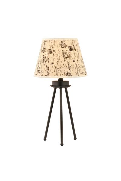 Apliqa Epona Desenli Şapkalı Siyah Modern Dekoratif Salon Abajur