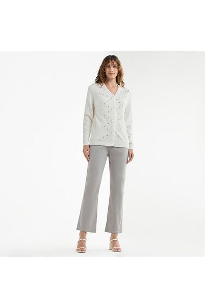 FAV Embellished Button Through Cardigan with Long Sleeves
