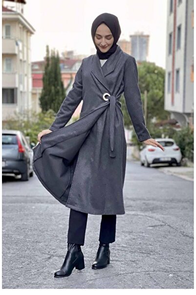 sefamerve Kaşe Kaban 5172-01 Gri