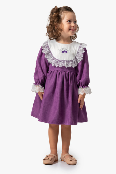 Baby Animals Kız Bebek Elbise Kız Çocuk Elbise Doğum Günü Parti Düğün Uzun Kollu Astarlı Elbise