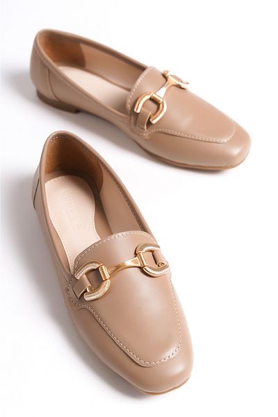 Capone Outfitters Damen-Loafer mit Schnallenzubehör vorne