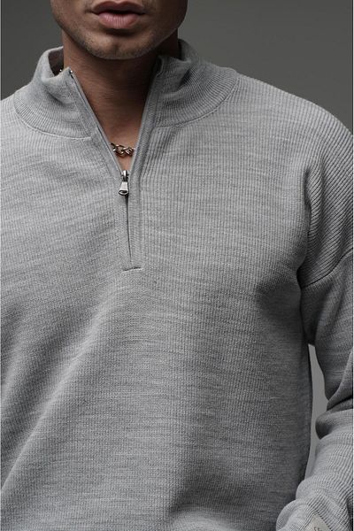 Butik Oversize Knitwear Sweater with Half Zipper