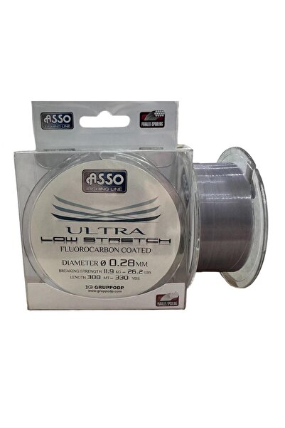 ASSO Ultra Low Stretch 300m 0.28mm Fluorocarbon Kaplama Misina