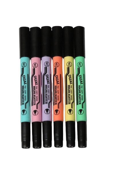 Polin Cg-123 Double Ended Highlighter Set 6 Colors