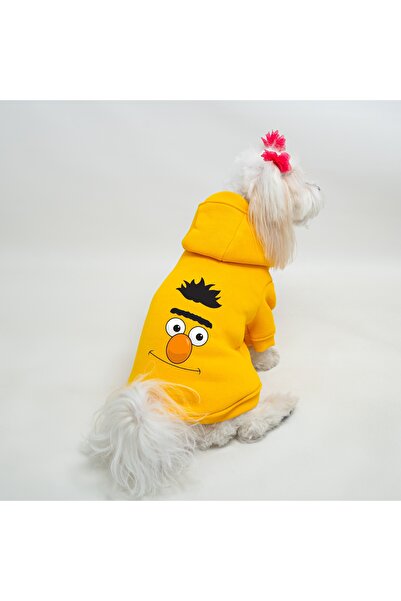 Buddy Store ملابس القطط والكلاب، ملابس العرق - العرق الأصفر المطبوع