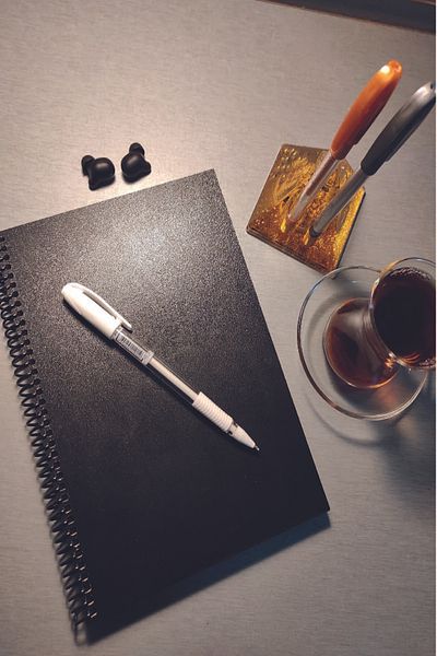 Tasarım Siyah Defter Notebook with Wooden Cover and Black Leaves Black Photo Album Notebook 25 Sheets 50 Pages 165 Gr Paper