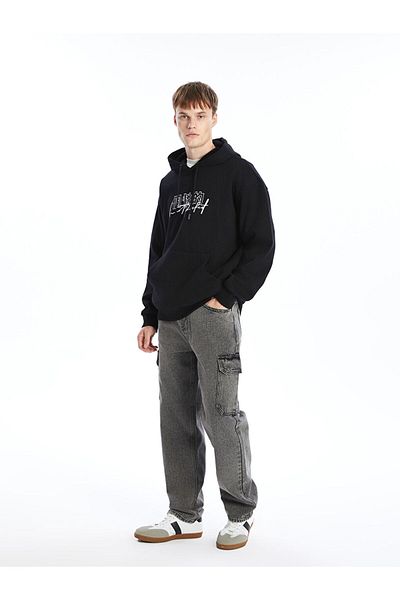 LC Waikiki Xside Anthracite Baggy Fit Men's Cargo Jean Pants