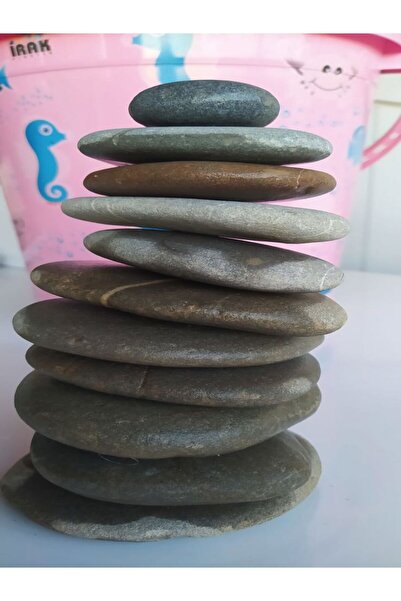 ODN Yassı Taş 1 Kg. Boyama Hobi Deniz Taşı Mağnet Süs Taşı 6-9 Cm Dekor Süs Saksı Teraryum Akvaryum Taşı