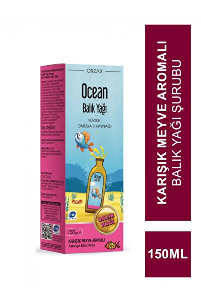 Ocean 150 مل شراب زيت السمك بنكهة الفواكه المختلطة