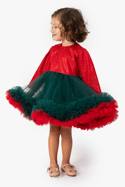 Baby Animals Baby Girl Dress Girls' Dress Birthday Party Wedding Tutu Tulle Long Sleeve Lined Dress
