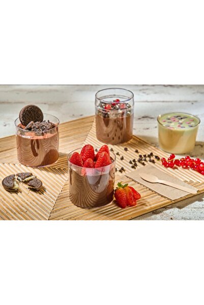 SEVAPET 270 Cc Magnolya Tatlı Kasesi Kapaklı 5 Adet