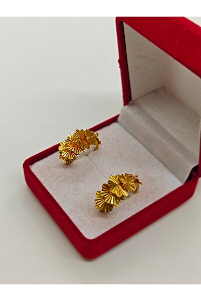 paksoy kuyumculuk Çiçek Salantılı Inçe Ve Şık 22 Ayar Halka Küpe