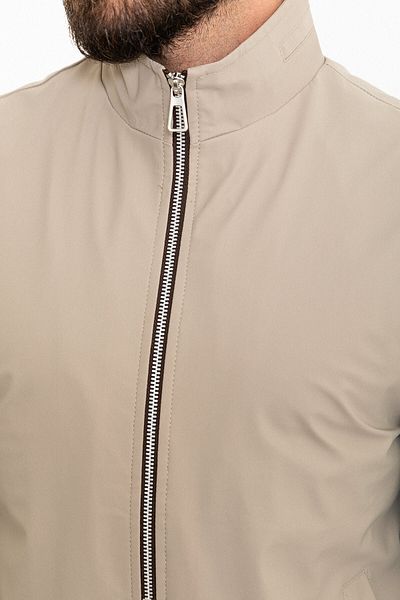 Mcr Plain Beige Slim Fit Judge Collar Men's Vest