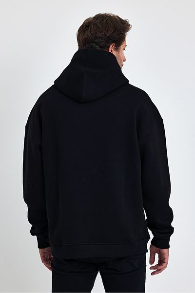 Uniquetex Суитшърт с качулка и турски принт Oversize