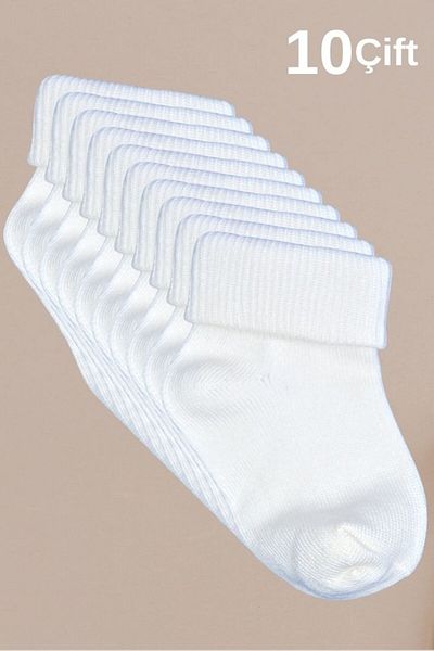 poffibaby 20 Pieces Organic Cotton Newborn and Baby Socks