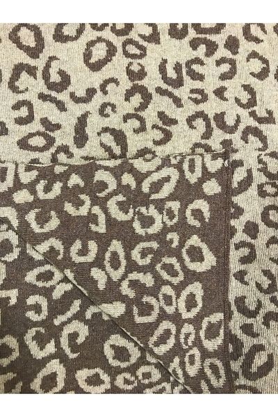 AXE SPORTSWEAR Brown Soft Textured Leopard Pattern Double Sided Women's Shoulder Shawl - Winter Scarf Shawl