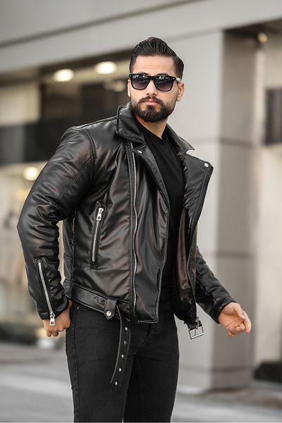 RHONES Men's Cruvase Winter Leather Coat