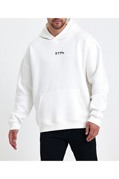 Uniquetex Суитшърт с качулка и турски принт Oversize
