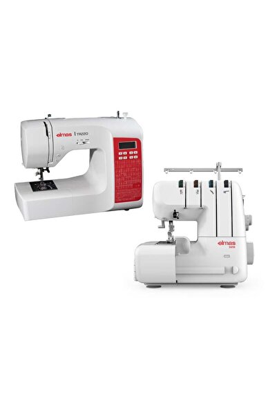 Elmas TR220 Elektronik Dikiş Makinesi ve 328 Ev Tipi 4 İplik Overlok Makinesi