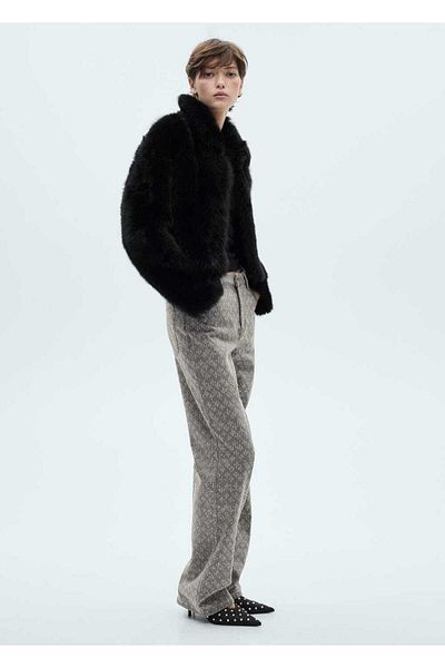 MANGO Woman Straight Jean with Stone Detail