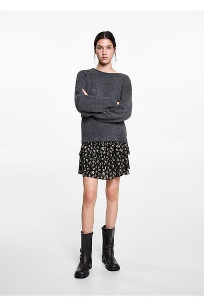 Mango Teen Fusta cu volan cu imprimeu floral