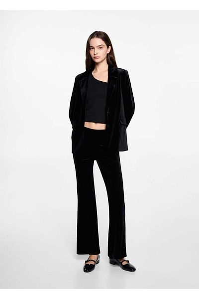 Mango Teen Sacou blazer din catifea