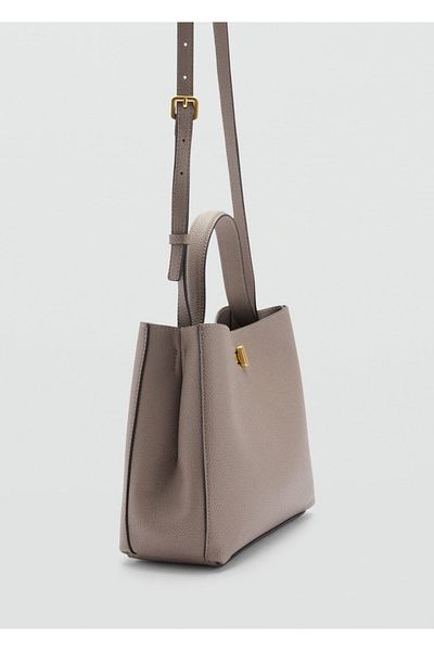MANGO Woman Torba na ramię z podwójnym uchwytem