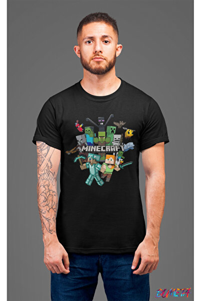 Bumeta Minecraft Lego All Karakter Characters Oyun Game Unisex Tişört T-Shirt