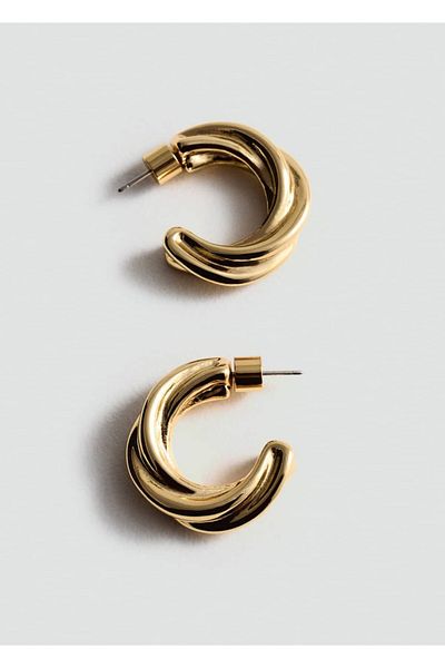MANGO Woman Spiralring-Ohrringe