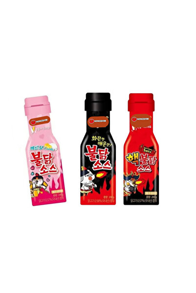 SEZAR GROUP Buldak Orijinal Sos 3LÜ SOS Buldak 2x VE Karbonara Acılı Sos