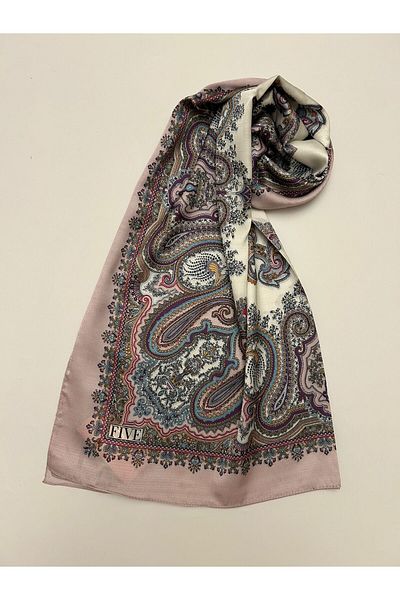 FİVESCARF Şal de mătase Voile Model Broderie