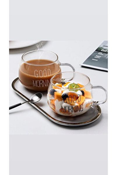 SEVEN7 Good Morning Borosilikat Cam Bardak 400ml