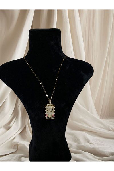 Çalıkaksesuar The Moon Steel Tarot Necklace