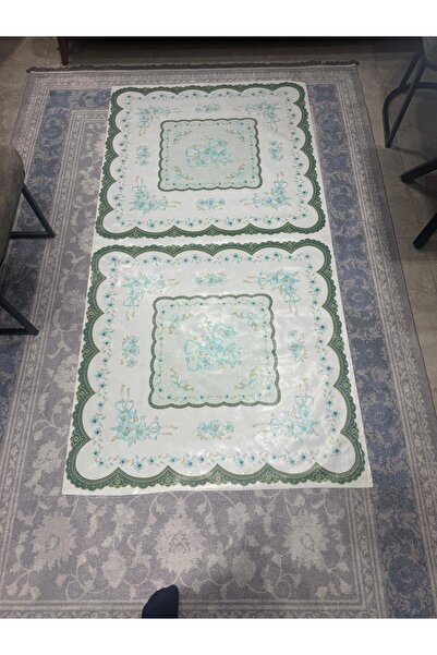 zeyrek tekstil Kaymaz Elyaflı Pvc Dertsiz Silinebilir Muşamba Masa Örtüsü, Yer Sofrası 100 X 100