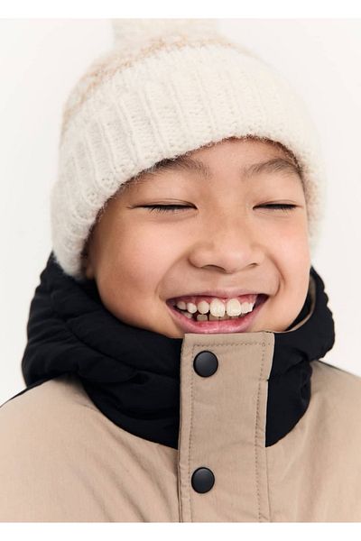 MANGO Kids Jacquard-Bommelmütze
