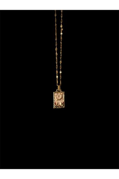 Çalıkaksesuar The Moon Steel Tarot Necklace