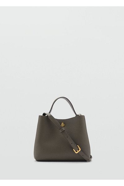 MANGO Woman Mini-Shopper-Tasche mit metallischen Details
