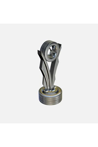 3DLAYERCRAFT Μοντέλο Ασημί Γκρι Αγωνιστικό Κύπελλο 23 cm - Διακόσμηση δώρου