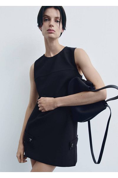 MANGO Woman Crossbody kabelka s dvojitým uchem