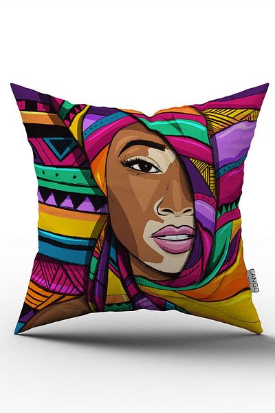 Cango Home Față de pernă neagră, multicoloră, etnică, africană, cu model, imprimată digitală, Cgh627