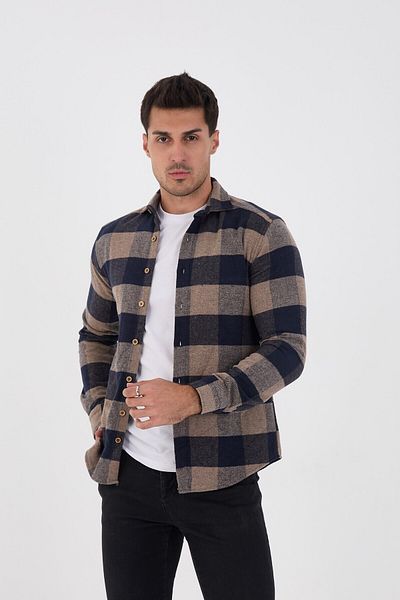 jack carisma Lumberjack Checked Slim Fit Men's Shirt
