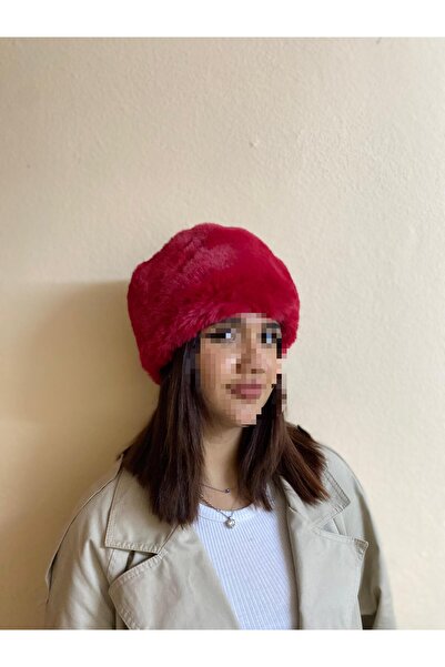 sema aksesuar قبعة على شكل قلب من القطيفة مع ريش تريند جديد - هدية - قبعة شتو...