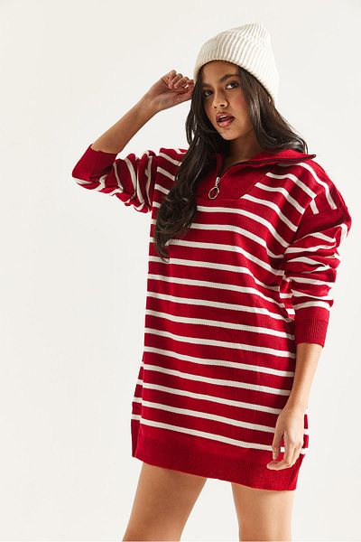 İKLİM LİFE Striped Knitwear Tunic