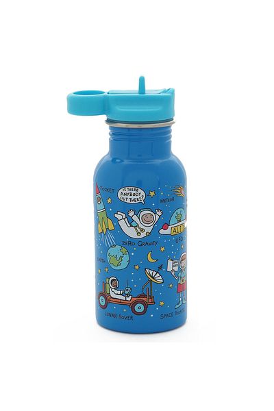 Tyrrell Katz 400 ml Stainless Steel Flask - Space with Straw