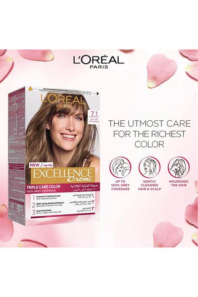 L'Oreal Paris التميز، 7.1 أشقر رمادي