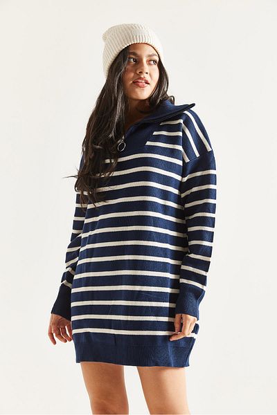 İKLİM LİFE Striped Knitwear Tunic