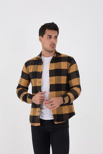 jack carisma Lumberjack Checked Slim Fit Men's Shirt